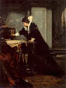 Frank Blackwell Mayer Queen Elisabeth Signs the Condemnation to Death to Mary Stuart oil painting